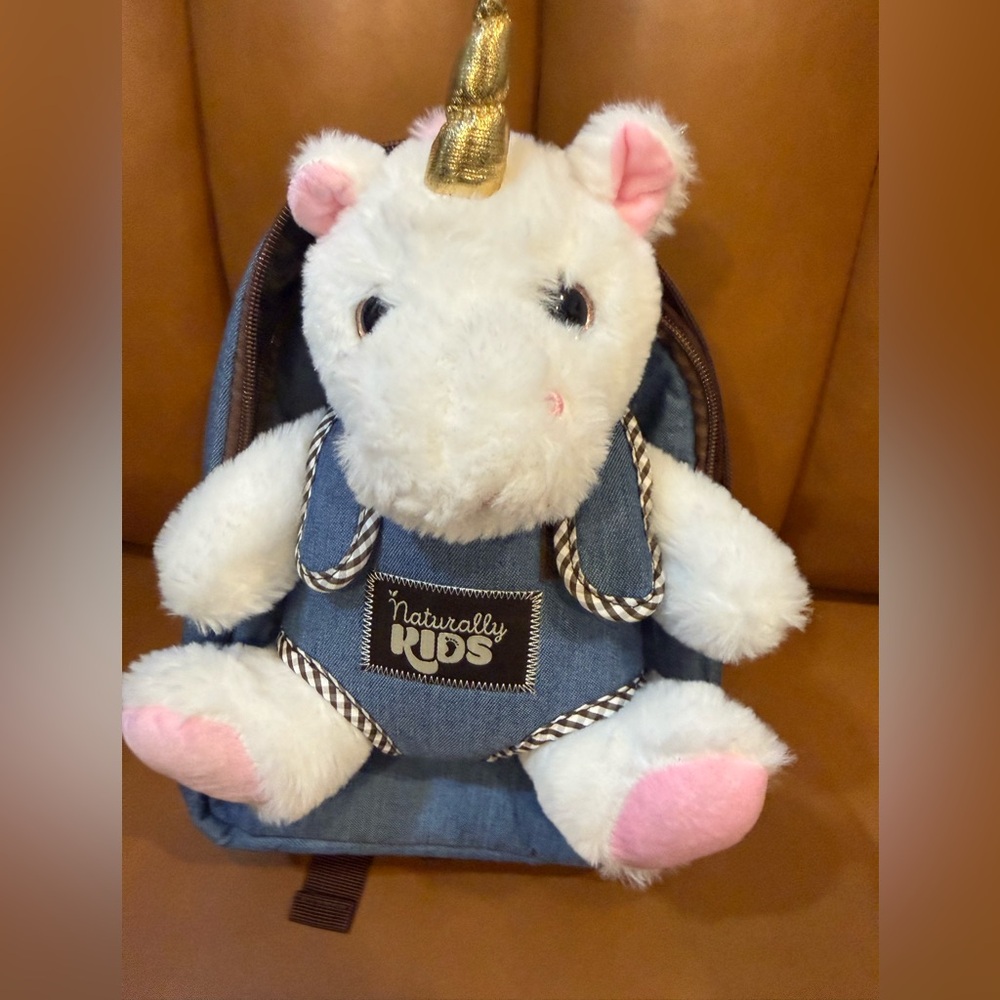 Unicorn Backpack - White and Gold